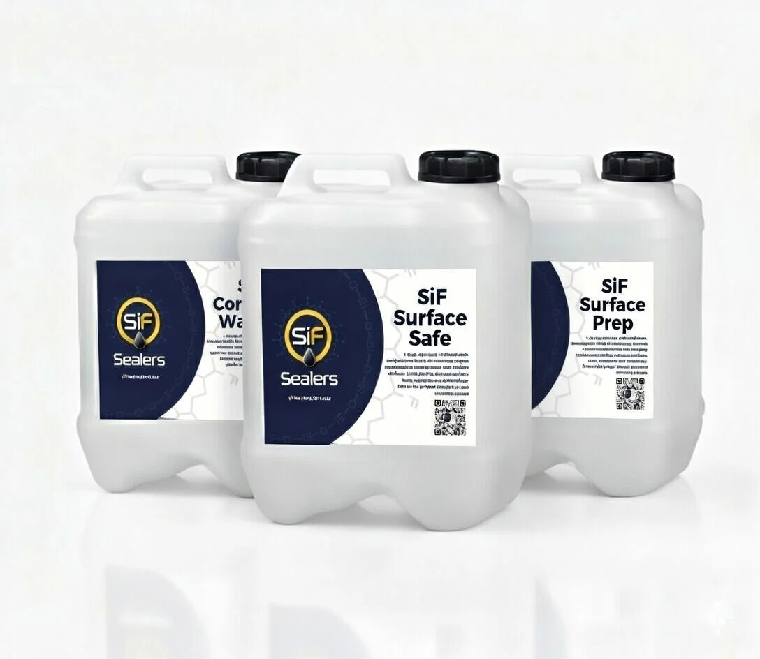 SiF Sealers surface prep range — SiF Surface Prep, Surface Safe and Concrete Wash